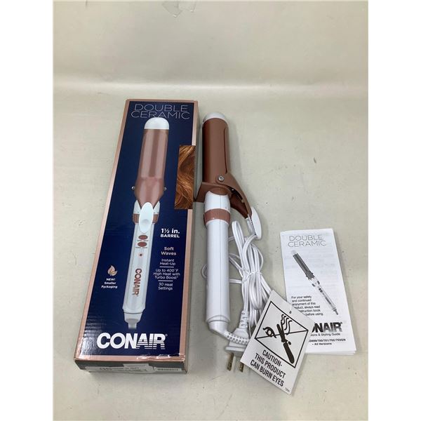 conair double ceramic NEW 1 1/2 inch barrel curl iron