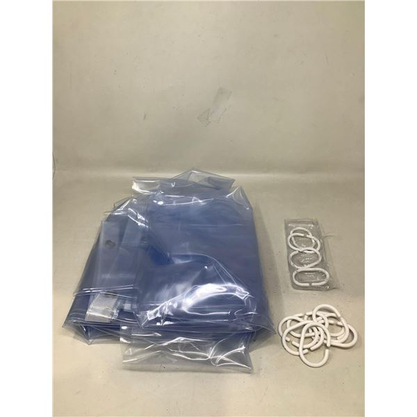 NEW Shower Curtain set with rings 72 x 72 inch