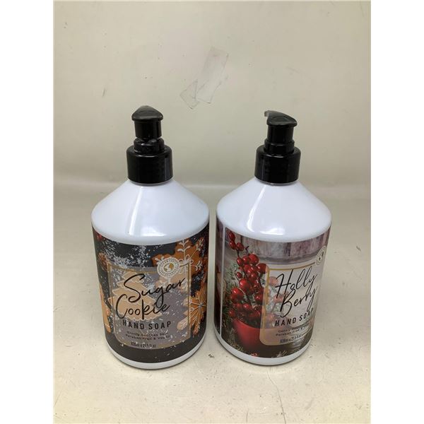 Seasonal Hand Soap in ceramic bottles  Lot of 2  x 636ml