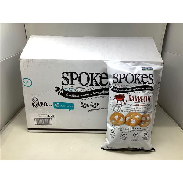 Spokes BBQ Puffed Potato Chips (12 X 80G)