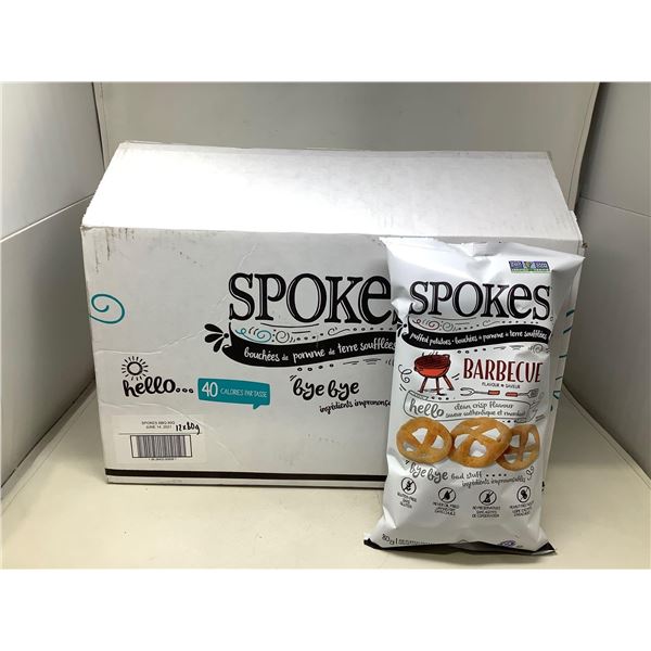Spokes BBQ Puffed Potato Chips (12 X 80G)