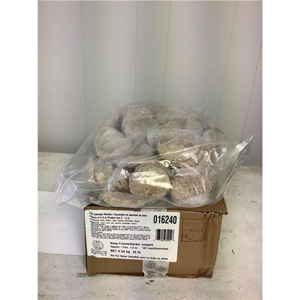 Case of Frozen Pork Sausage Rounds (4.54kg)