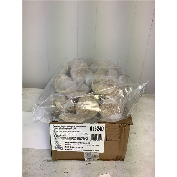 Case of Frozen Pork Sausage Rounds (4.54kg)