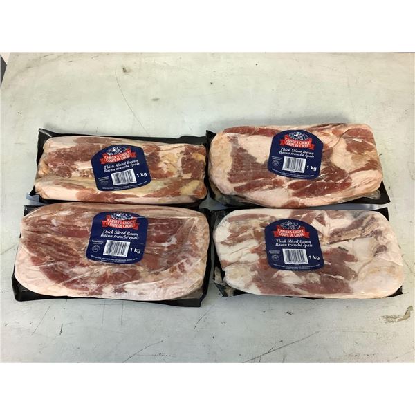 Frozen Carvers Choice Thick Sliced Bacon (4 x 1kg)