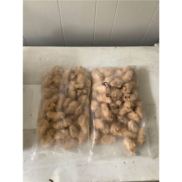 Bag of Frozen  Pintys  Fully Cooked Wings (2 x 2.5kg)