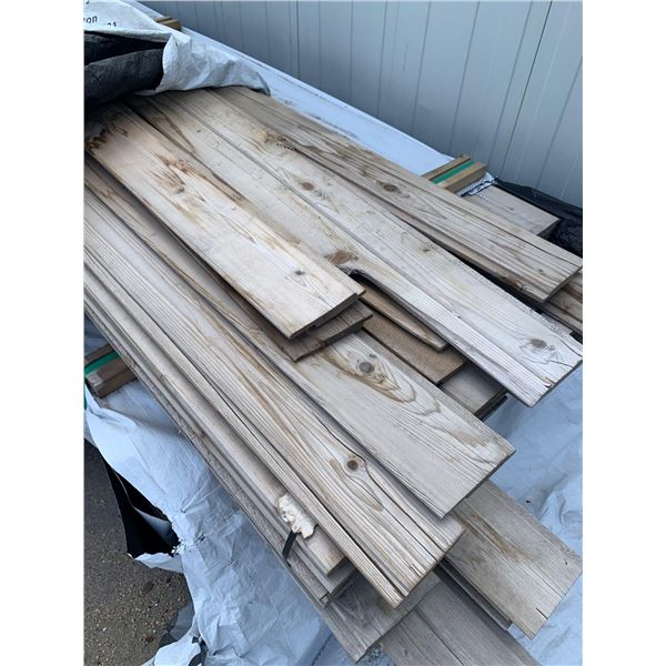 CEDAR Channel Siding weathered, cracked ends 1 X 6 X 14 - SOLD AS A LOT OF 10 BOARDS