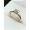 Image 3 : Ladies 1.0 Carat Brilliant Cut Solitaire 14K GP Engagement ring size 7