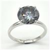 Image 1 : Silver Certified Grey Moissanite (Round 9.5 Mm)(3.4ct) Rhodium Plated Test And Looks Better Than Dia