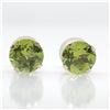 Image 1 : 10K Yellow Gold Peridot(1.2ct) Earrings (~weight 0.46g), Made in Canada, Suggested Retail Value $250