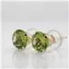 Image 2 : 10K Yellow Gold Peridot(1.2ct) Earrings (~weight 0.46g), Made in Canada, Suggested Retail Value $250