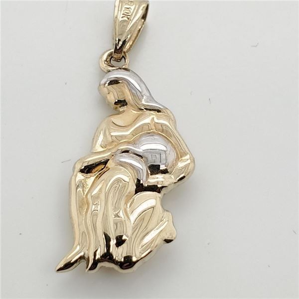 10K Yellow Gold Aquavins Shaped Pendant (~weight 1.1g), Made in Canada, Appraised Retail $600