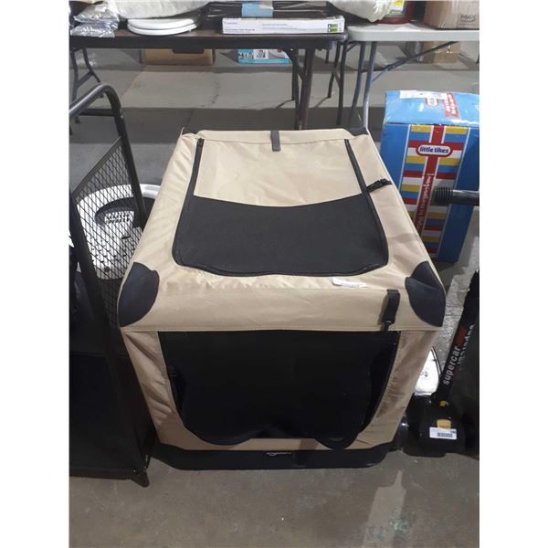 AmazonBasics Portable Folding Soft Dog Travel Crate Kennel (24in x 36in x 24in)