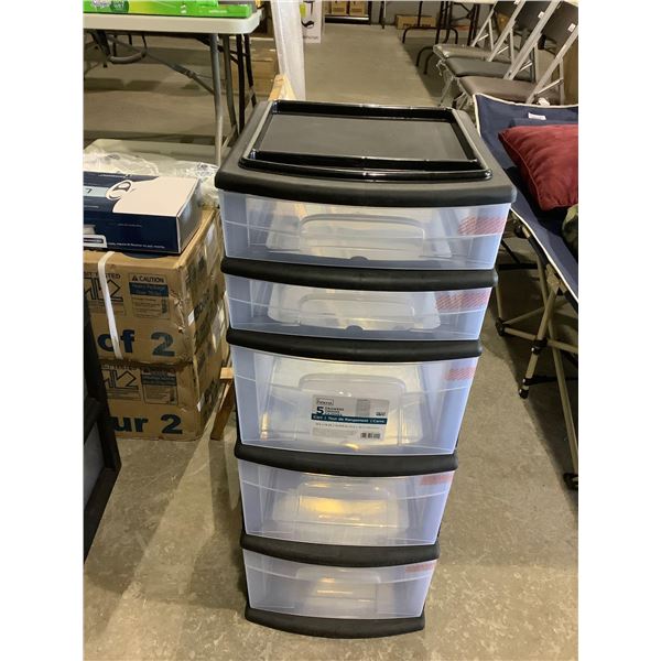 Homz 5-Drawer Storage Cart (12.5in x 14.25in x 31.675in)