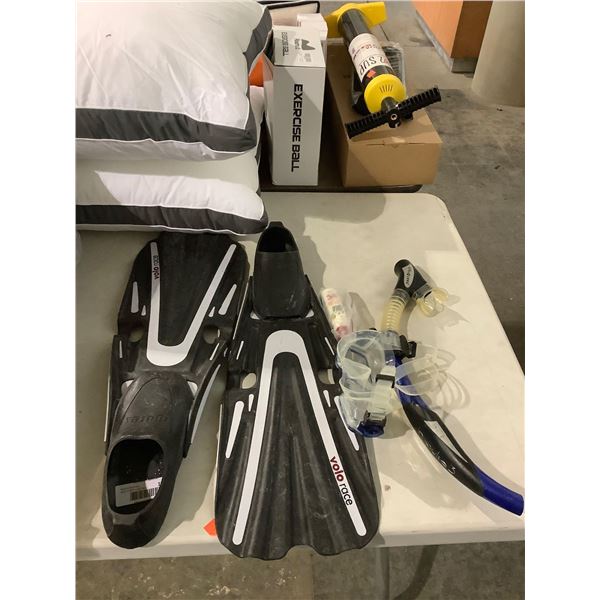 Volo Race Fins and Snorkel Size 36-37 3 1/2 4 1/2