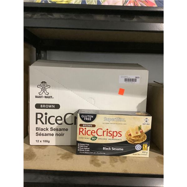 Case of Rice Crisps Black Sesame (12 x 100g)
