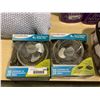 Image 1 : Comfort Zone 4in Dual Powered Desk Fan Lot of 2