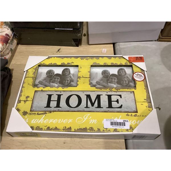 Home Double Picture Frame (15.25in x 1.5in x 10.25in)