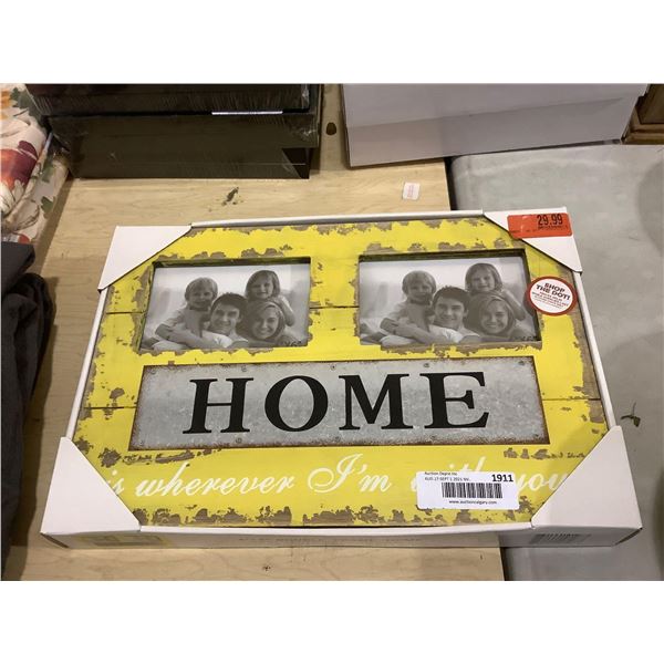 Home Double Picture Frame (15.25in x 1.5in x 10.25in)