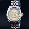 Image 1 : Rolex Ladies 2 Tone Factory Champagne Roman Fluted Datejust Wristwatch