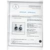 Image 3 : 14.2 ctw Sapphire and Diamond Earrings - 14KT White Gold