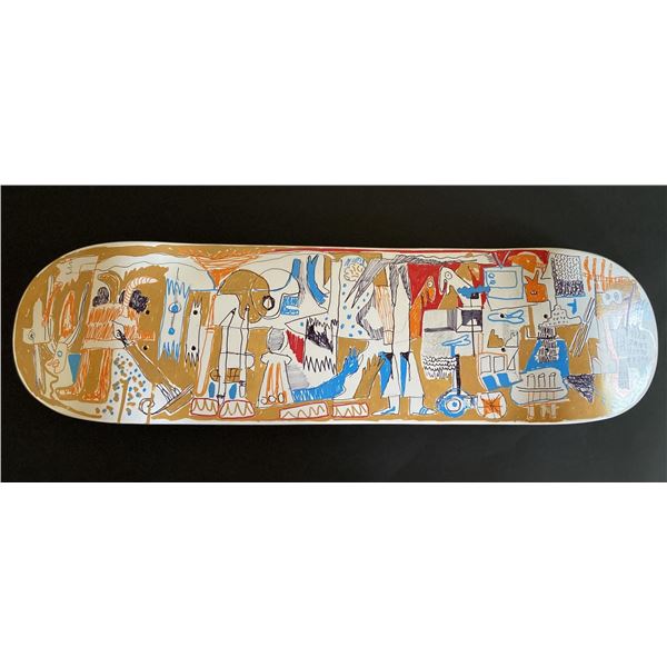 Handpainted skateboard "Players" by Gino Perez