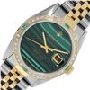 Image 1 : Rolex Datejust Mens 36 Green Malachite Diamond Bezel 18K/SS Oyster Perpetual Wit