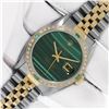 Image 2 : Rolex Datejust Mens 36 Green Malachite Diamond Bezel 18K/SS Oyster Perpetual Wit