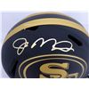 Image 2 : Joe Montana Autographed San Francisco 49ers Full Size Eclipse Black Speed Replica Helmet (Beckett)