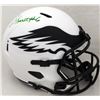 Image 1 : DeVonta Smith Autographed Eagles Lunar Eclipse White Full Size Replica Speed Helmet (Beckett)