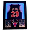 Image 6 : MICHAEL JORDAN SIGNED CHICAGO BULL LED CUSTOM FRAMED JERSEY ( 24 X 36)