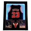 Image 7 : MICHAEL JORDAN SIGNED CHICAGO BULL LED CUSTOM FRAMED JERSEY ( 24 X 36)