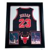 Image 8 : MICHAEL JORDAN SIGNED CHICAGO BULL LED CUSTOM FRAMED JERSEY ( 24 X 36)