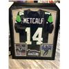 Image 1 : D.K. METCALF SIGNED 32X34 CUSTOM FRAMED SEATTLE SEAHAWKS JERSEY (JSA COA)