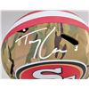 Image 2 : Trey Lance Autographed San Francisco 49ers Camo Full Size Replica Speed Helmet (Beckett BAS)