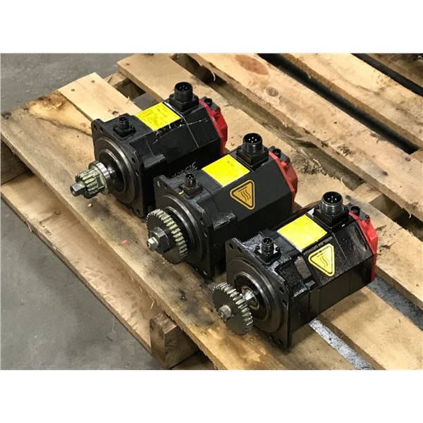 (3) Fanuc #A06B-0235-B605 AC Servo Motor