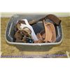 Image 1 : Tub w/ Two Tool Belts & Misc. Tools