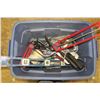 Image 2 : Tub of Carpentry Tools, Caulking Guns, Hammers, level, etc.