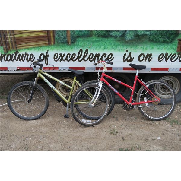 2 women's bicycles