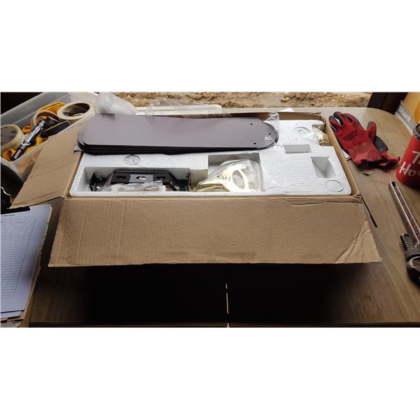 42" hugger Ceiling Fan with light looks new In Box