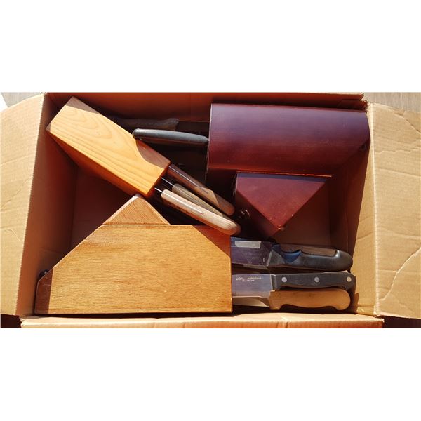Lot Kitchen Knives & Blocks