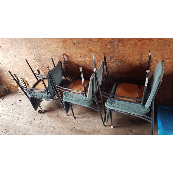 6 X Vintage Metal Framed Chairs