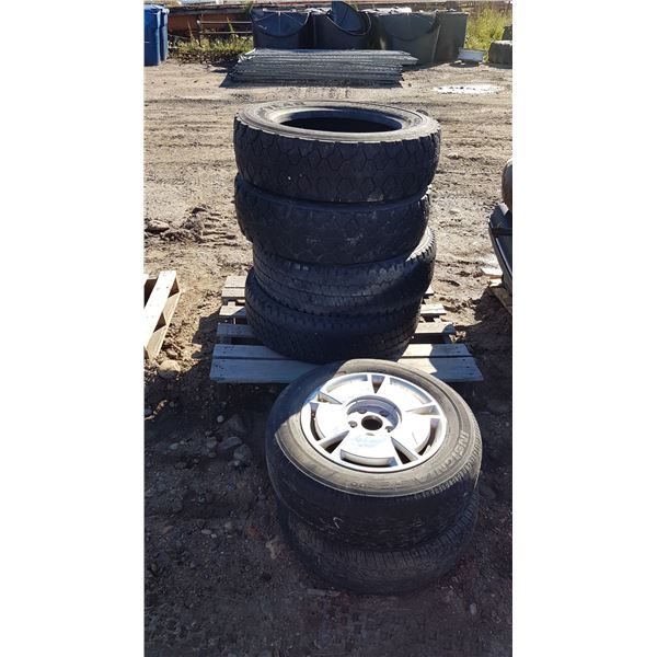 6 Various Size Tires 1 On Rim