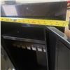 Image 5 : Tall black rifle gun cabinet safe. One lock works with key, one drilled out