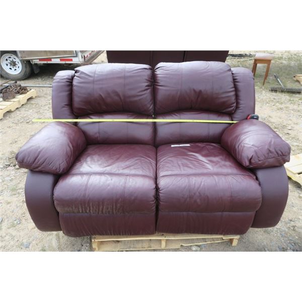 Leather Recliner Loveseat