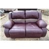 Image 1 : Leather Recliner Loveseat