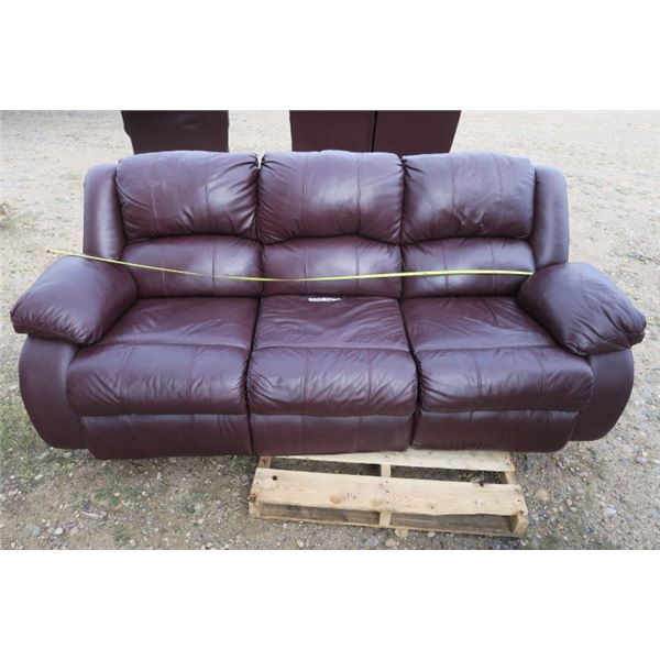 Leather Recliner Couch
