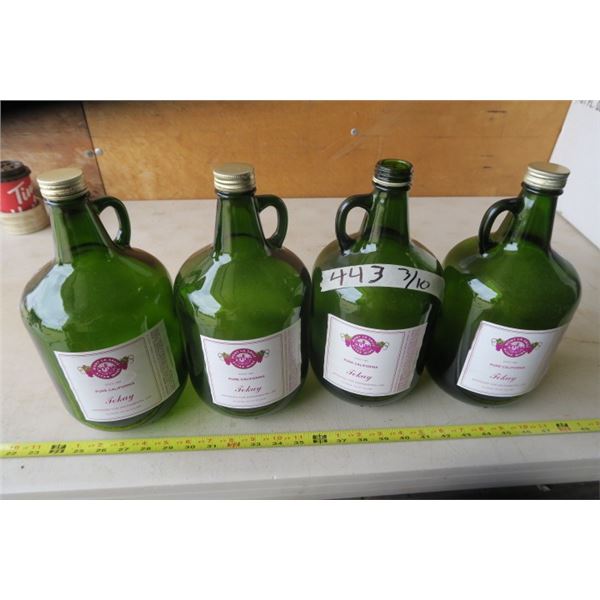 Tokay Altar Wine Bottle X 4 (one missing cap)
