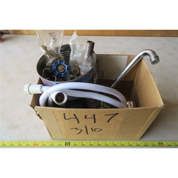 Box of Misc. Plumbing & Kitchen Tap