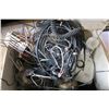 Image 4 : Box of Misc. Wiring, Radioshack Phone, and Wall Adapters