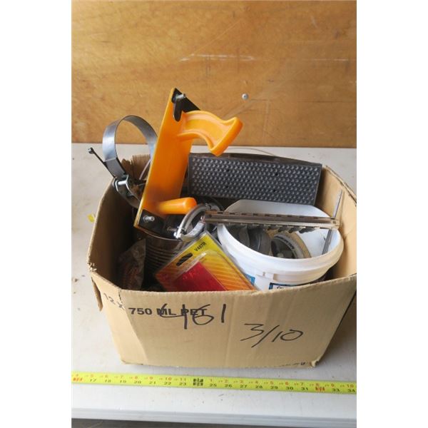 Box of Castors and Misc. Hand Tools